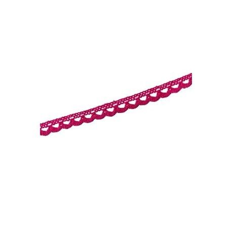 Dentelle croquets 8mm FRAMBOISE x1m  - 1