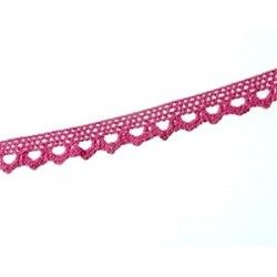 Croquet lace 15mm MIXED STRAWBERRY x1m