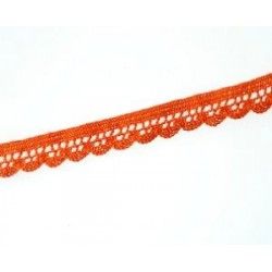 Stretch croquet lace 12mm ORANGE x1m