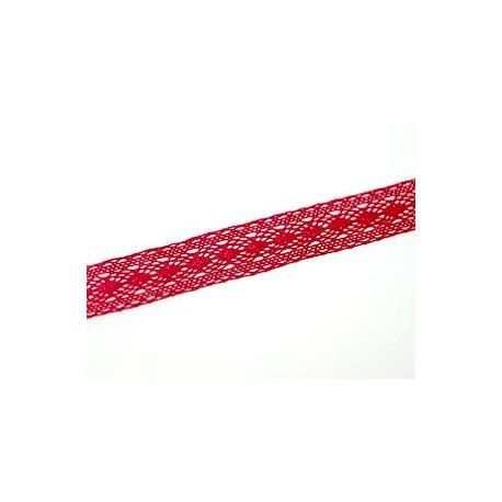 Dentelle 20mm ROUGE VIF x1m  - 1