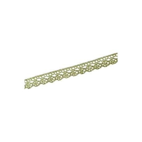 Dentelle 10mm LIGHT OLIVINE x1m  - 1