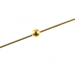 Round bead 3mm Gold plated 24Kt x10