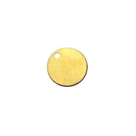 Sequin lisse 10mm Plaqué or 24Kt x1  - 1