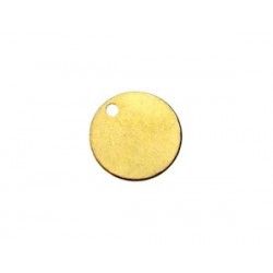 Smooth sequin 8mm Gold Plated 24Kt x1