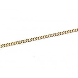 Light gourmette chain 1mmx0.6mm th.  Gold plated 24Kt x1m