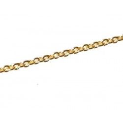 Oval chain 2.5x2mm Gold plated 24Kt x1m