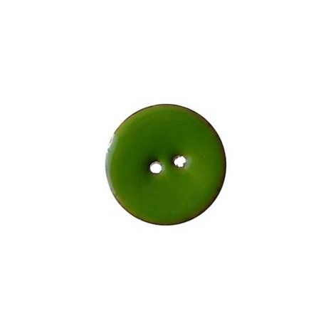 Bouton coco émaillé 23mm VERT POMME x1  - 1