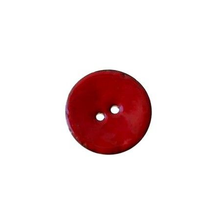 Bouton coco émaillé 23mm ROUGE x1  - 1