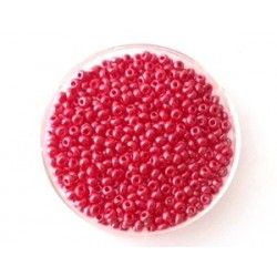 Seed beads 2mm ROUGE OPAQUE LUSTRÃ‰ x 12.5g