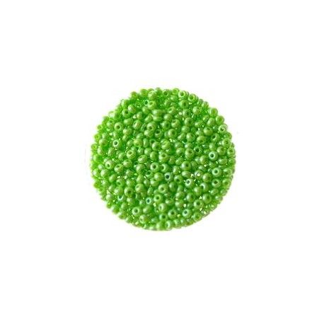 Rocaille 2mm VERT ANIS OPAQUE LUSTRÉ x 12.5g  - 1