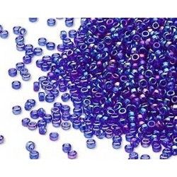 Seed beads 15/0 Miyuki 0177 Blue/Violet Tr.Rainbow x7g