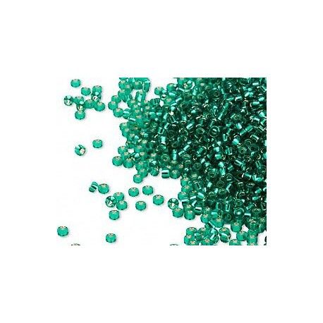 Rocaille 15/0 Miyuki 0017 Emerald Green Tr. Silver Lined x7g  - 1