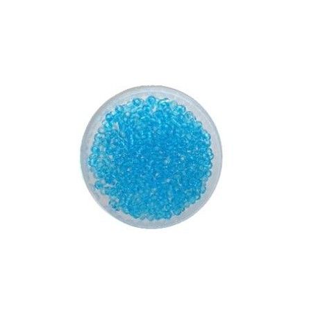 Rocaille 2mm AQUAMARINE, mesure de 12.5gr environ 600 perles.  - 1