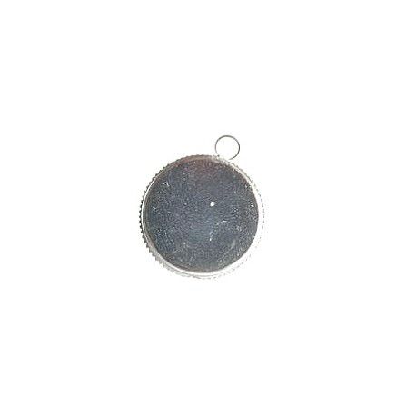 Support pour cabochon loupe 18mm ARGENTÉ  - 1