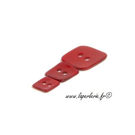 Bouton de nacre carré diam.20  LIGHT SIAM  - 1