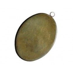 Support for cabochon 40x30mm BRONZE COLOR