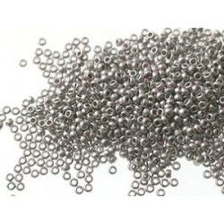 Seed beads 15/0 Miyuki 0190F Matte Nickel Plated x7g