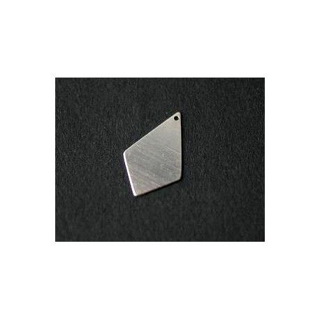 Sequin goutte losange 22x14mm ARGENT 925 x1  - 1