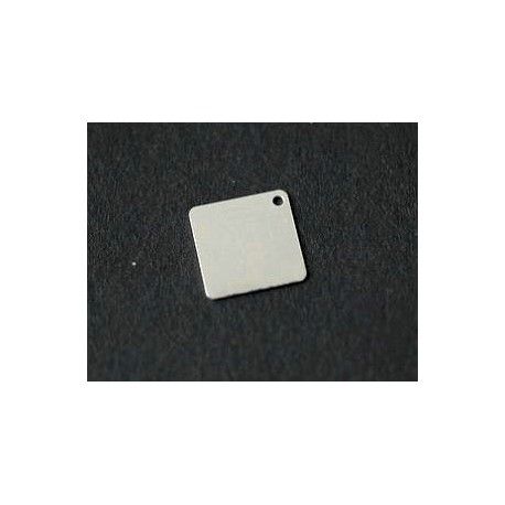 Sequin carré 12x12mm ARGENT 925 x1  - 1