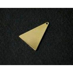 Triangular sequin 19.5x14mm Gold platted 24 Kt x1