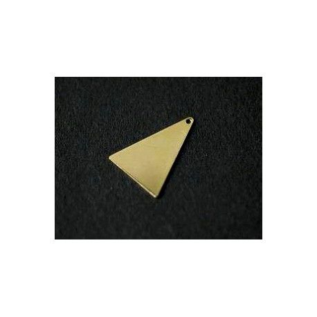 Sequin triangle 19.5x14mm Plaqué or 24Kt x1  - 1