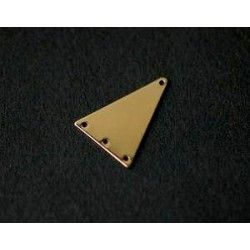 4 holes triangular intercalar 19.5x14mm Gold platted 24 Kt x1