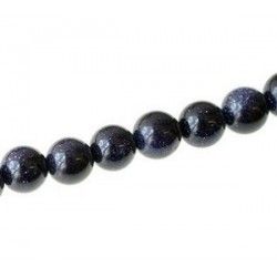 Blue Sand Stone round 10mm, strand of 40cm x1