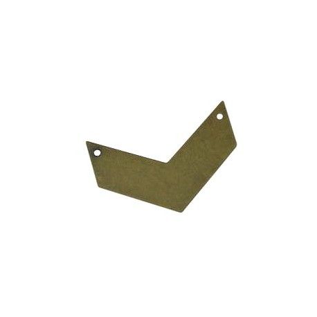 Intercalaire chevron 2 trous 30x20mm LAITON VIEILLI x2  - 1