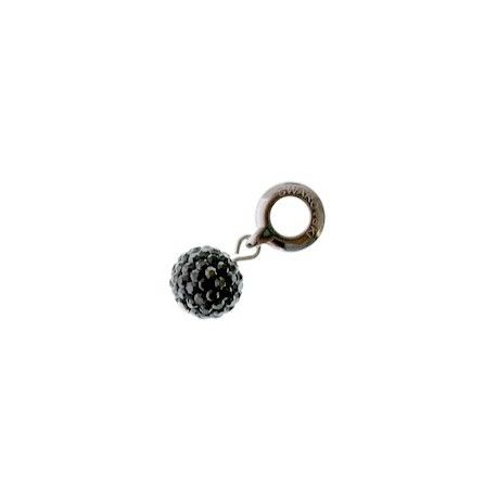 BeCharmed Pavé Ball Charm 87003 8mm JET HÉMATITE x1