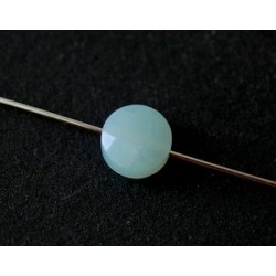 Round pastille with facets 8mm AMAZONITE