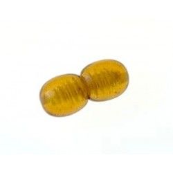 Screw-on clasp 16x7mm in Amber