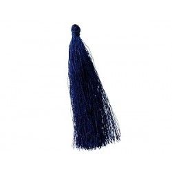 Pompon of thread 90mm NAVY BLUE x1