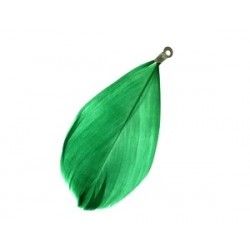 Feather 7/8cm GREEN SAPIN x2