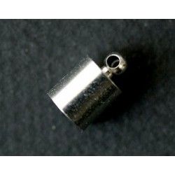 End cap smooth for glass pendant to fill up 11x7mm SILVER COLOR