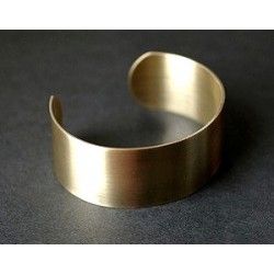 Raw brass bracelet base 25x1.1mm