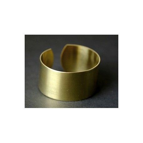 Manchette en laiton brut 30x1mm  - 1