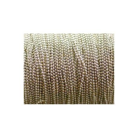 Chaîne boule diamantée 1.2mm DORÉ/ARGENTÉ x1m  - 1