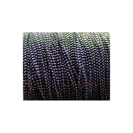 Chaîne boule diamantée 1.2mm DORÉ/NAVY BLUE x1m  - 1