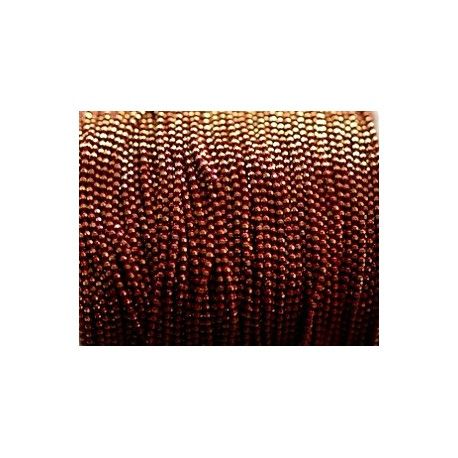 Chaîne boule diamantée 1.2mm DORÉ/TERRACOTTA x1m  - 1