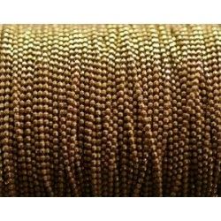 Round bead chain diamond effect 1.2mm GOLD COLOR/GREIGE x1m