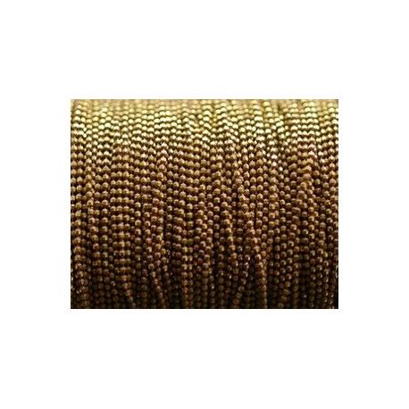 Chaîne boule diamantée 1.2mm DORÉ/GREIGE x1m  - 1