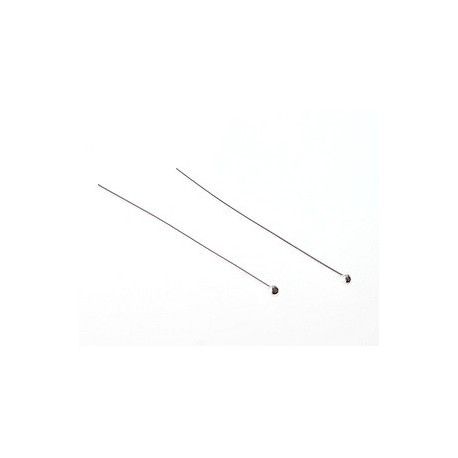 Clou tête boule 40x0.5mm Argent 925 x2  - 1