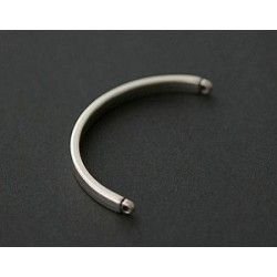 Half bangle 2 rings 43.5mm SILVER SATINED COLOR
