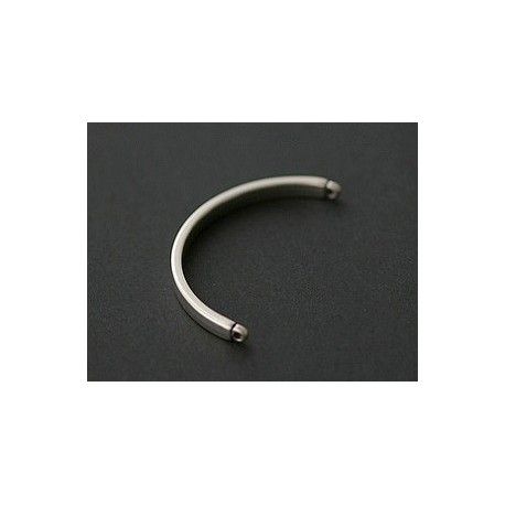 Demi jonc 2 anneaux 43.5mm ARGENTÉ SATINÉ  - 1