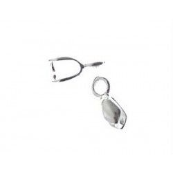 Pendant holder with ring 10x6mm SILVER COLOR x2