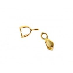 Pendant holder with ring 10x6mm GOLD COLOR x2