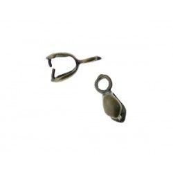 Pendant holder with ring 10x6mm BRONZE COLOR x2