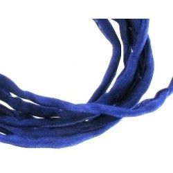 Rolled silk cord Habotai 3mm DARK BLUE x1m