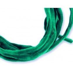 Rolled silk cord Habotai 3mm GREEN x1m