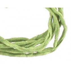 Rolled silk cord Habotai 3mm JADE GREEN x1m